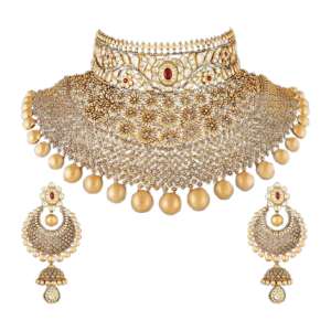 Royal Bridal Gold Choker Necklace Set